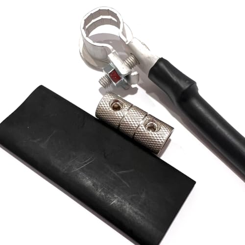 EDS 926-4014 9264014 4 AWG NEGATIVE Battery terminal Connector Kit - 16mm crimp clamp pigtail & splice kit and heat shrink. USA Made OE Replacment for Toyota Nissan Ford Hyundai Mazda etc vehicles - size: 4 AWG