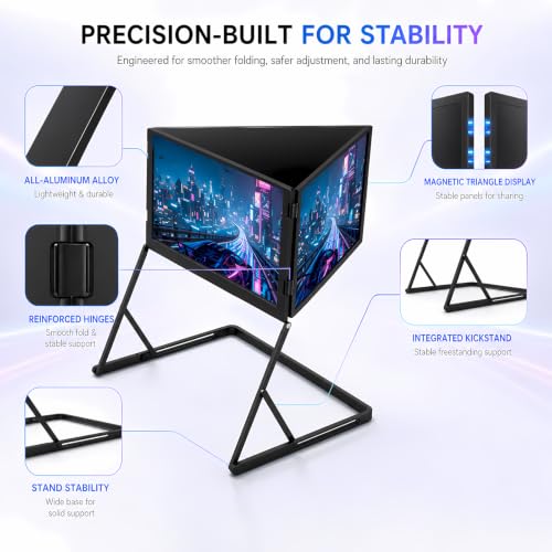 TriCreate 14" QHD Triple Portable Monitor Extender for Laptop - size: T14Q