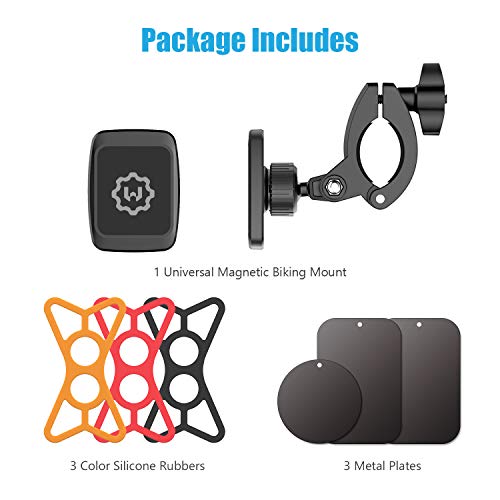 Universal Magnetic Bicycle & Motorcycle Handlebar Phone Holder for Cell Phones and GPS with Fast Swift-Snap Technology,