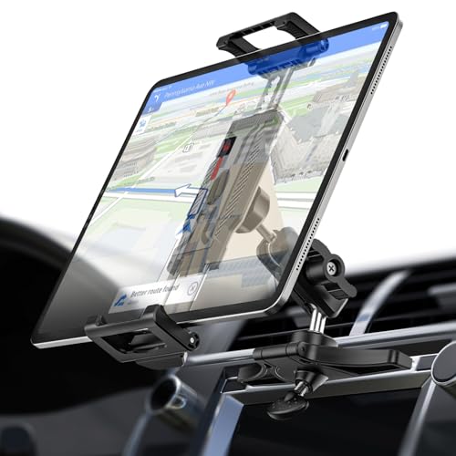 Metal Car CD Slot Tablet Mount Sturdy for 6.1-15.6" Tablet with case