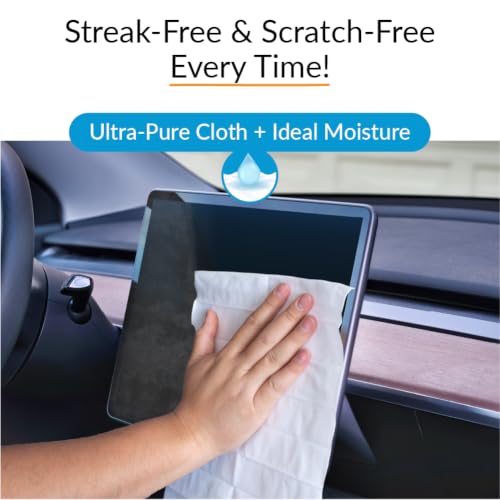 iCloth XL Screen Cleaning Wipes, Lint-Free and Streak-Free, Fast-Drying, Removes Dust, Fingerprints, and Smudges (24 XL Wipes) - size: 1 Count (Pack of 24)