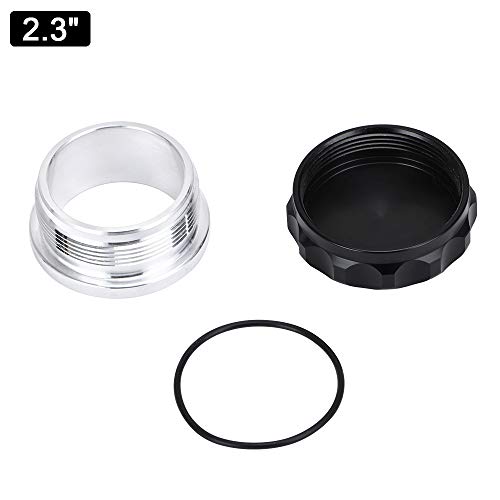 PTNHZ OD 2.3"/58.5mm Aluminum Alloy Weld Billet On Filler Neck Cap Oil Fuel Water Tank Black - size: 2.3"