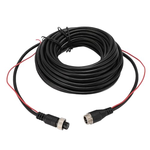 4Pin Backup Camera 4 Pin Backup Camera Extension Cable with Trigger Wire Dash Cam Rearview Camera Extension Cord for CCTV Rear Camera Truck Trailer RV (20m / 65.6ft)