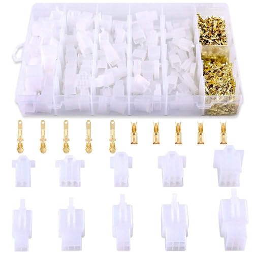 580PCS 2.8mm Wire Connector Kit - Automotive Electrical Connector Assortment with 2 3 4 6 9 Pin Male & Female Plug Housings and Crimp Terminals - Universal Wiring Repair Kit for Car Motorcycle Boat