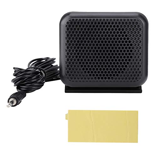 NSP-100 Mini External Speaker, Mobile Radio Microphone with 3W Speakers for Kenwood Yaesu ICOM Ham Car Radios, Dimensions 80 x 72 x 43 mm