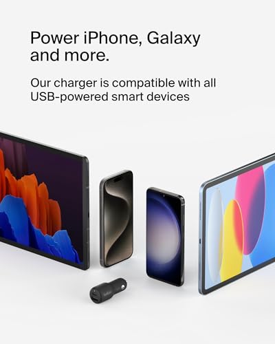 Belkin BoostCharge 42W Dual Port Fast Car Charger, USB-C & USB-A - style: Car Charger