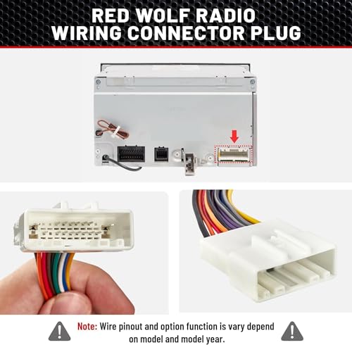 RED WOLF Car Radio Wiring Harness W/Antenna Adapter Select for 2008-2013 Nissan Armada Pathfinder Rogue, 2011-2014 Subaru Impreza Install Aftermarket 20 PIN Stereo Wire Cable Connector Adaptor