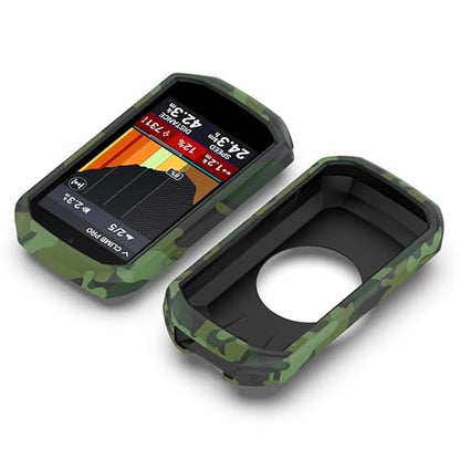 Portable Electronic Device Cover for Garmin Edge 1050, Silicone Protective Case with Anti-Slip Design (Camouflag Green) - color: Camouflag Green