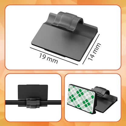 ROVE Adhesive Cable Clips – Universal Wire Holder Clamps for Car Dash Cam Cables & USB Cords, No Residues and Damage, Suitable for Inside The car (10-Pack) - size: 10-Pack