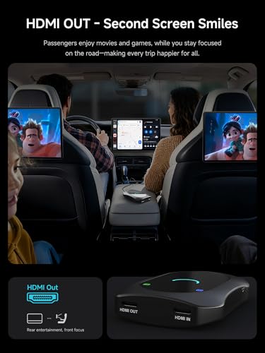 Magic AI Box, Wireless CarPlay/Android Auto Adapter, Car Video Box Supports for Netflix/YouTube/TikTok/TF Card, DriveChat AI Smart Box with GPS/Dual Bluetooth - color: Satin Gray