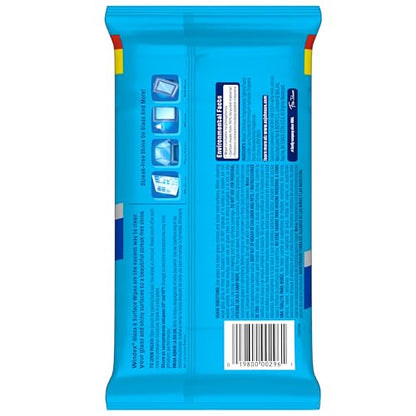 Windex Wipes Glass Cleaning, Pre-Moistened Glass and Surface Wipes to Clean Home Surfaces, Household Essentials, Original Scent, 38 Count (Pack of 2) - size: 38 Count (Pack of 2)