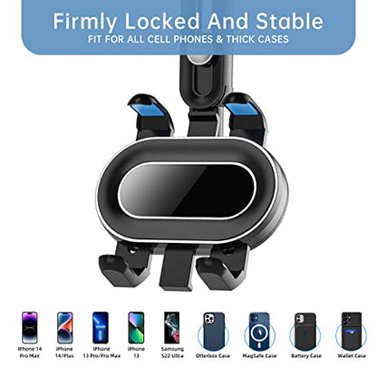 WUITIN Rearview Mirror Phone Holder for Car,360°Rotatable and Retractable Multifunctional Rear View Mirror Phone Holder,Four Corners Fixed Anti-Shake Design,for All Mobile Phones and All Car - style: 22 Design