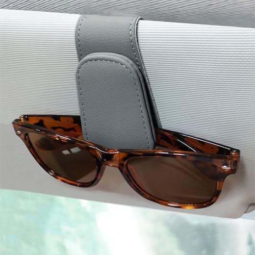 Car Sunglass Holder for Visor, Magnetic Car Eyeglass Holder Clip, Universal Vehicle Sunglasses Eyeglasses Mount, 1 Pack Gray - color: Gray