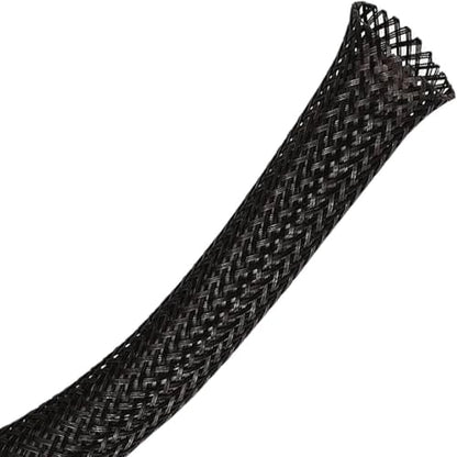Kable Kontrol Cable Sleeve Expandable Nylon Braided Sleeving - 1/4” Inch – 200’ Feet – Automotive Wire Loom, Cable Wrap, Cord Protector from Pets, Cable Management - Black - size: 0.25" - 200' Feet