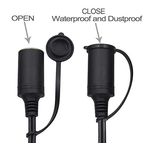 14AWG Premium Pure Copper 12V 24V Car Cigarette Lighter Socket Extension Cord, 12ft / 3.66m 14 AWG Cable Wire for Car Inverter Air Pump Electric Cup car Refrigerator etc