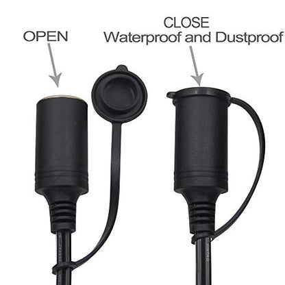 14AWG Premium Pure Copper 12V 24V Car Cigarette Lighter Socket Extension Cord, 12ft / 3.66m 14 AWG Cable Wire for Car Inverter Air Pump Electric Cup car Refrigerator etc