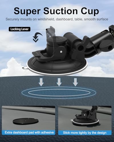Windshield Car Tablet Mount, Heavy Duty Dashboard Tablet Holder