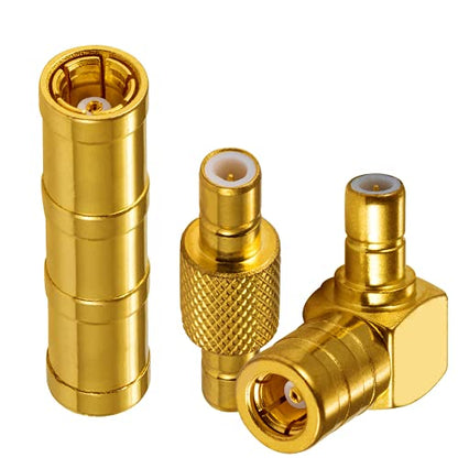 SMB Adapter Antenna Adapter Kit 3 Types SMB Male Adapter SMB Female Adapter SMB Male to Female Adapter Car Radio Adapter RF Coaxial Auto Radio Kit for Radio FM/AM Antenna