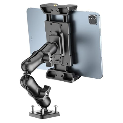 OHLPRO Tablet Mount for Truck - Heavy Duty Drill Base Tablet Holder for Car Dashboard, iPad Holder for All 5"-13" iPad Pro Samsung Galaxy Kindle fire Tablets and Car Wall etc. - 8-inch Arm - size: 8-inch Plastic Arm