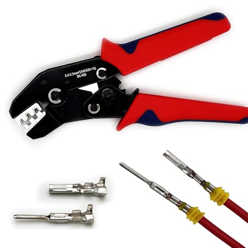 Electrical Crimping Tool with Ratchet, Ratcheting Wire Crimper Tool