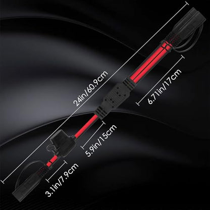 CUZEC 14AWG 2-Way Splitter, SAE Connector,1 to 2 SAE Connector Power Charger Adapter