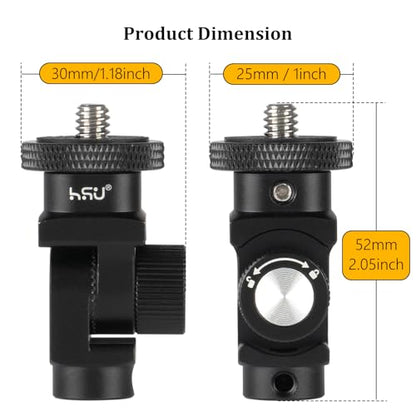 HSU Vertical Mount Adapter, Aluminum 1/4”-20 Screw Hole (Black)