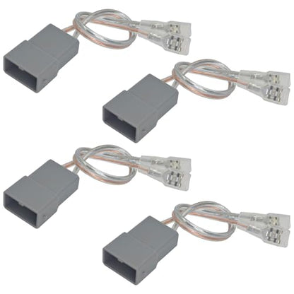 72-7800 (Pack of 4) Car Speaker Connector Harness - Compatible with 1990-Up Honda & Acura Civic Accord CR-V Ridgeline Element Integra TSX RSX CL ILX MDX RL TL - Door Speaker Wire Adapter
