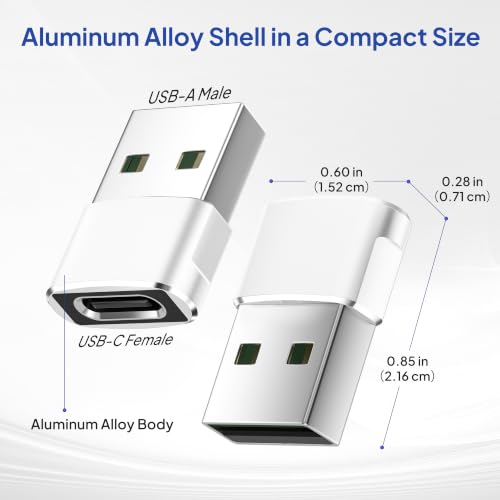 Elebase for iPhone 17 Air Pro Max Adapter,USBC Car Charging Cable Adapter - color: White