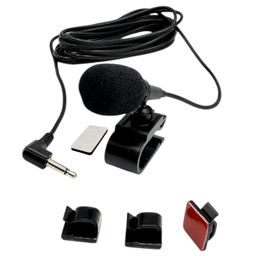 External Microphone Compatible with Jensen, Dual, BOSS, Power Acoustik, Clarion, Stinger, Soundstream & Eonon Car Radio Receivers – 3.5mm Plug Hands-Free Mic with 10FT Cable, Plug & Play - size: 3.5mm Plug