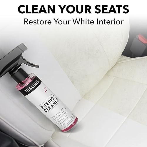 Tesla Seat Cleaner & Stain Remover, Interior Cleaner for Black & White Vegan Leather, Interior Cleaning Products | Tesla Model Y Juniper Accessories 2026, Tesla Model 3 Accessories, S, X, Cybertruck