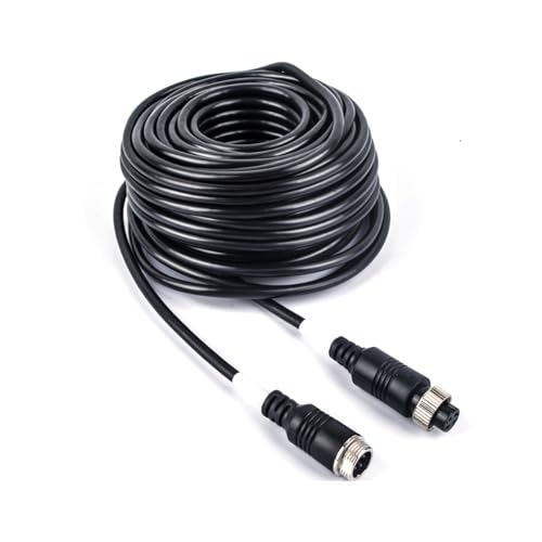 32FT 10M Car Video 4-Pin Aviation Extension Cable for CCTV Rearview Camera Truck Trailer Camper Bus Motorhome Vehicle Backup Monitor System Waterproof Shockproof - color: 4Pin Aviation cable 32ft