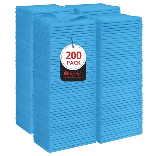 Orighty Microfiber Cleaning Cloth, 200 Pack Microfiber Towels for Cars, Multi-Purpose Shop Towels Cleaning Rags Bulk for Car, Home, Kitchen, 11.5’’ x 11.5’’, Blue - color: Blue, size: 200 Pack