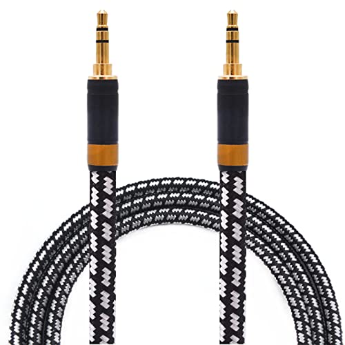 Aux Cord, Audiophile 3.5mm Stereo Audio Cable [2m (6.5 Feet), Silvered-Plated Copper core], Unbreakable and Great for Laptop, Tablets, Headphones, Cars and More. - size: 2m (6.5 Feet), style: 3.5mm straight to straight