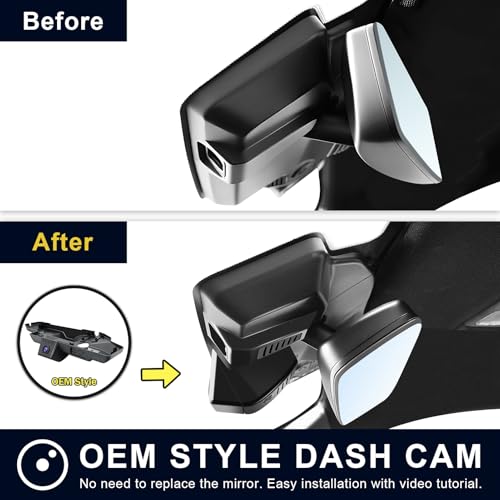 Mangoal Front 4K & Rear 1080p Dash Cam for Ford Mustang Gen7 2024-2026 - style: Model C Ford-Mustang- Front 4k & Rear 1080p