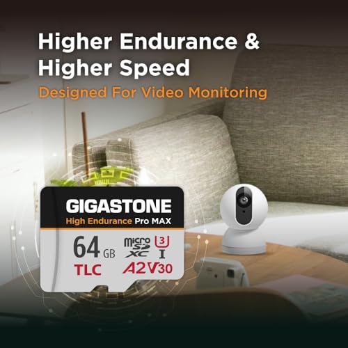 【5 Yrs Free Data Recovery】【Dash Cam】 GIGASTONE 64GB Micro SD Card, TLC High Endurance Pro MAX, Speed Up to 95MB/s, Compatible with REDTIGER Rove VIOFO VANTRUE PRUVEEO, MicroSDXC UHS-I A2 V30 U3 - color: 64GB High Endurance Pro MAX 1-Pack