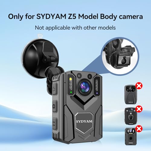 Body Camera Car Suction Cup Holder, Dash Cam Holder for Cars 360° Adjustable Adhere Tightly to the Windshield (Only for Z5 Model)