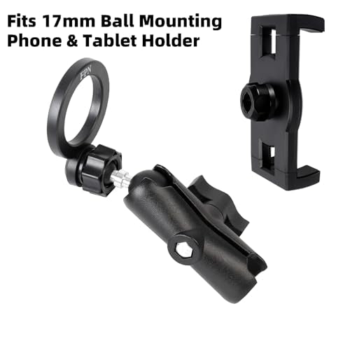 1 inch to 17mm Ball Adapter with 3.54" Medium Double Socket Arm, Compatible with RAM B Size Mounts, Fits Garmin GPS Mount and 17mm Swivel Ball Mounting Phone Holders - style: 1" to 17mm Ball Adapter with 3.54" Arm