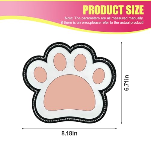 Bling Bear Claw Car Dashboard Non Slip Mat, Rhinestone Car Dashboard Grip Pad, Vehicle Strong Sticky Pads for Cell Phone, Sunglass, Key, Glass, Electronic Devices (Pink) - color: Pink