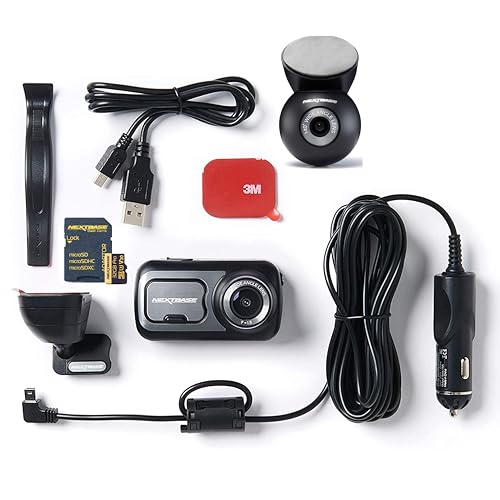 Nextbase 422GW Dash Cam Front + Rear Window Camera with 32GB SD Card - Full 1440p/30fps Quad HD Small in Car- WiFi Bluetooth GPS- Alexa Voice Control- Parking Mode Night Vision- 280/360 Degree Dual 6 - style: 422GW & Rear Cam + 32GB SD Card