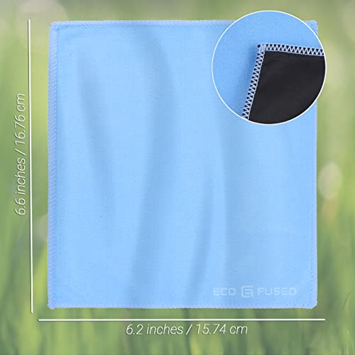 Microfiber Cleaning Cloths - 10 Pack - 6.6 x 6.2" - Double-sided Cleaning Cloths - Microfiber and Suede Cloth for Smartphones, LCD TV, Tablets, Laptop Screens, Camera Lenses and Other Surfaces - color: 10 Pack - 6.6 X 6.2" (Blue)