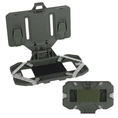 Zhongren Tactical Plate Carrier Vest Attachments Universal Phone Chest Mount for Screen Size 4.7"-6.7" Molle Foldable Navigation Phone Holder Board - color: Green