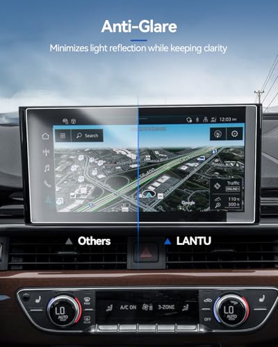 Tempered Glass Screen Protector for Audi A4 (2020-2024)/ A5 (2020-2024)/ Q5 (2021-2023) Accessories Navigation Anti-Glare, Bubble-Free Installation, HD Clarity, Touchscreen Cover 10.1'' - size: for Audi A4/A5/Q5 10.1''