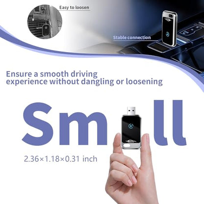 Wireless Carplay Adapter for Apple iPhone (2025 Upgraded), Convert Wired to Wireless Car Play Dongle, Mini USB Design with Extension Cable, Plug & Play Stable Connection for iOS 10+ for Car from 2016
