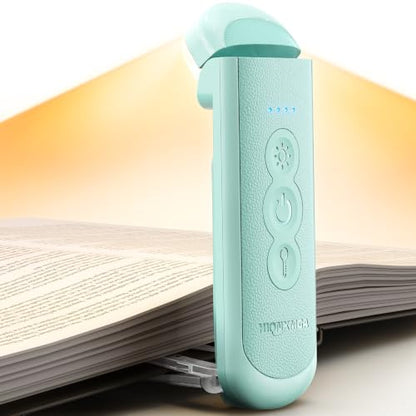 HIONXMGA Rechargeable Book Light,Clip-On Reading Light for Books in Bed - color: Mint