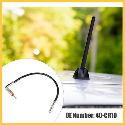 Car Radio Antenna 1 Male to 1 Female Adapter Right Angle Plug Cable Stereo Audio for Chrysler for Dodge for Ford for GM for Jeep 40-CR10 Auto Replacement Parts