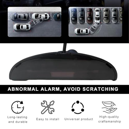 Car Parking Sensor, Reverse Backup Radar System Sound Warning with 4 Parking Sensors, LED Distance Detection Warning Buzzer Alert Parking Sensors Kit for Most Vehicles