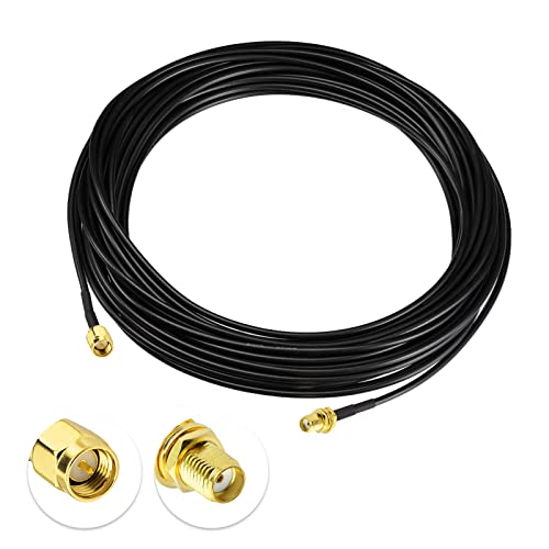 Superbat RF coaxial SMA Male to SMA Female Bulkhead RG174 33ft Cable + 3pcs RF Coax SMA Adapter Kit for SDR Equipment Antenna Ham Radio,3G 4G LTE Antenna,ADS-B,GPS and etc - size: 10M/33FT RG174
