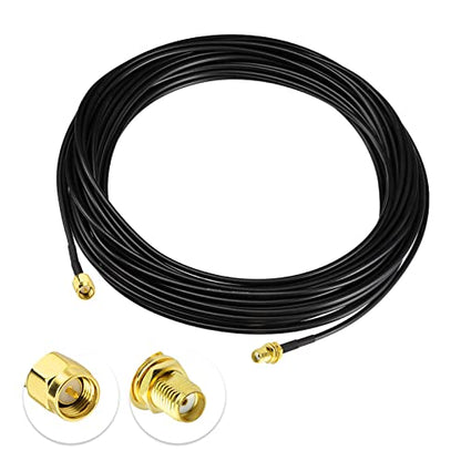 Superbat RF coaxial SMA Male to SMA Female Bulkhead RG174 33ft Cable + 3pcs RF Coax SMA Adapter Kit for SDR Equipment Antenna Ham Radio,3G 4G LTE Antenna,ADS-B,GPS and etc - size: 10M/33FT RG174