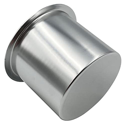 SEETOOOGAMES Jumbo Aluminum Drop-in Poker Table Cup Holder Insert (Pack of 2) (Silver) - color: 2pcs Silver