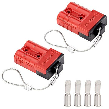 Spurtar 50A Battery Quick Connect/Disconnect, 2 Pack, 6-12AWG, Red - color: Red, size: 50A(2 Pack)